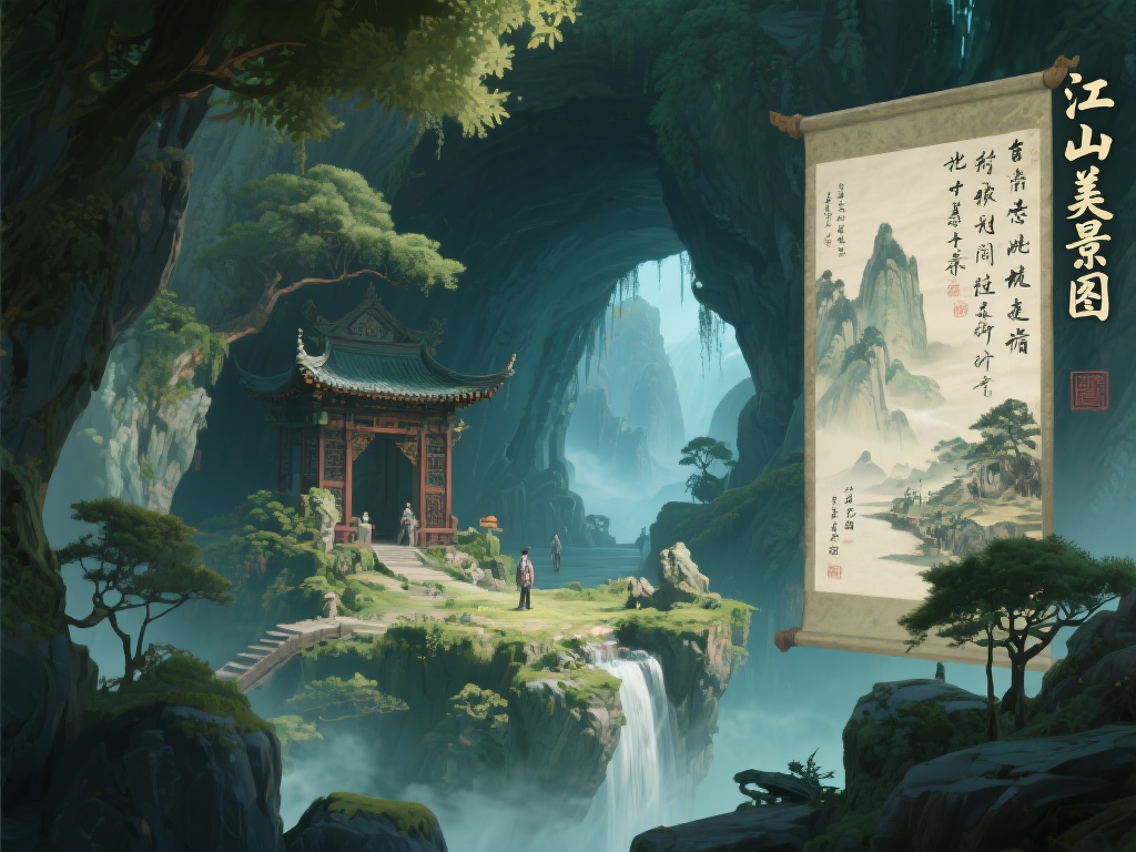 “江山美景图”中的隐藏秘境不仅仅是视觉上的享受，它
