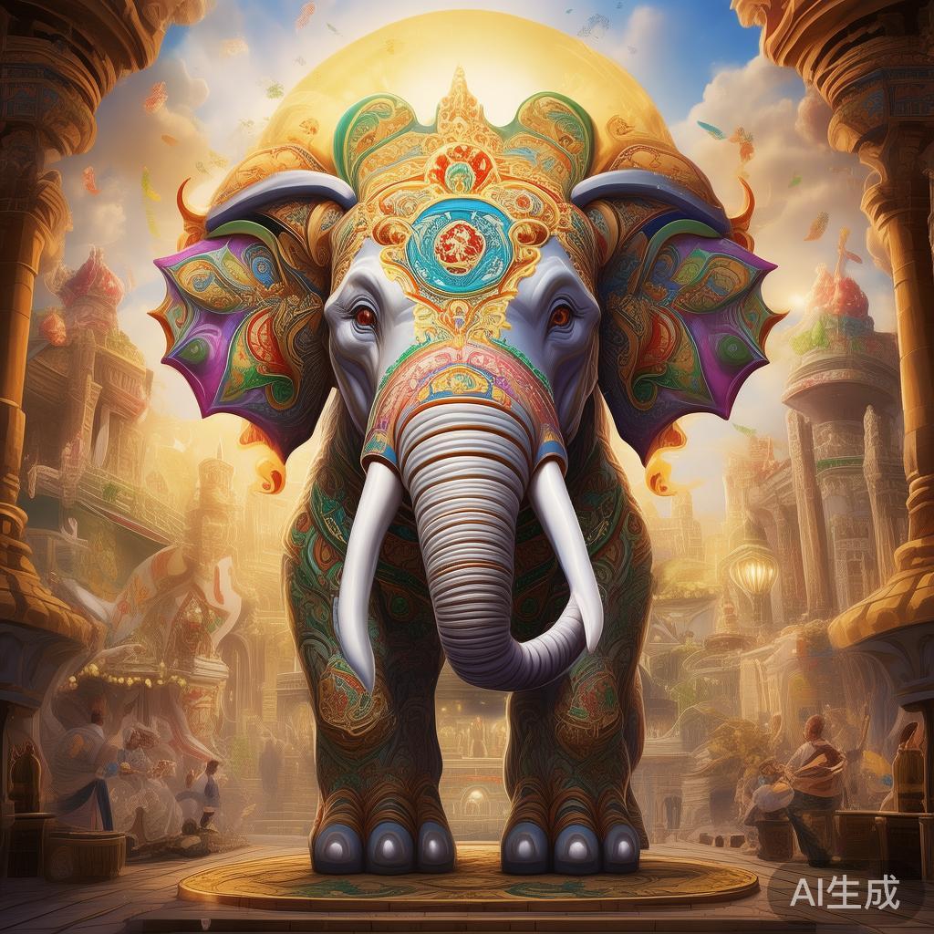 “象财神”在民间文化中常被视为带来财运与平安的吉祥